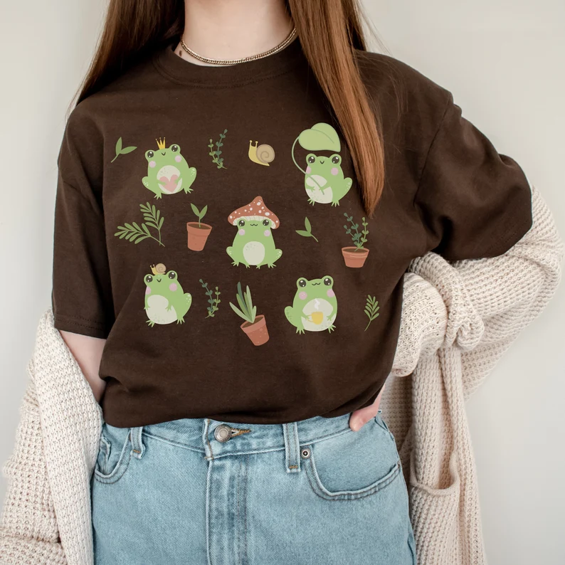 Brown frog shirt