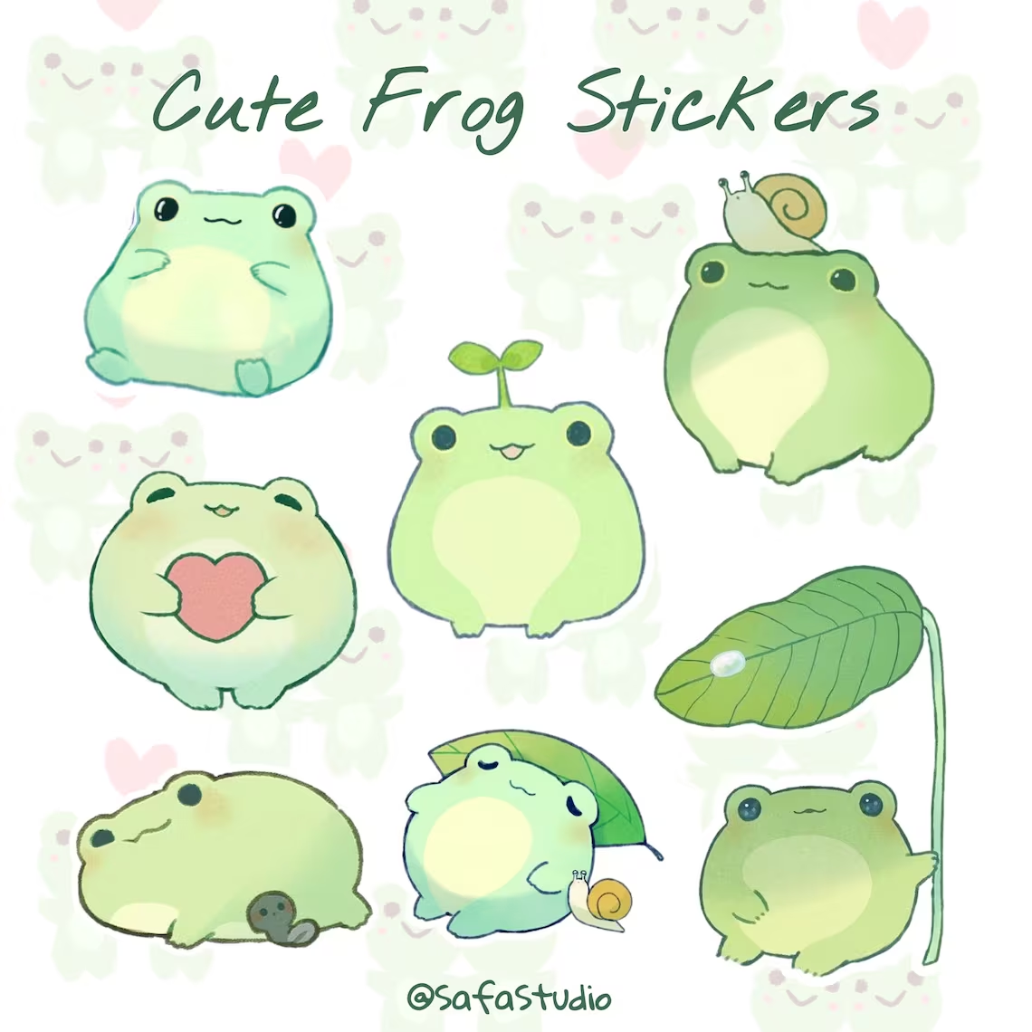 Frog stickers.